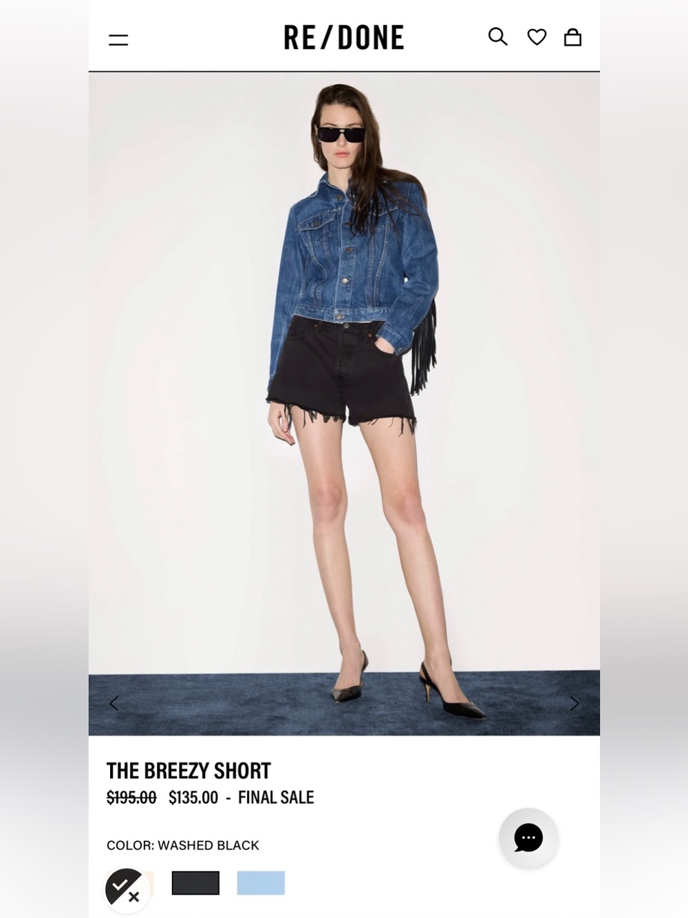 NWOT RE/DONE THE BREEZY SHORT